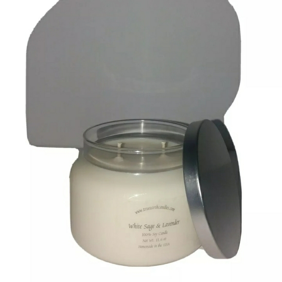 TrueEarthCandles Other - meditation white sage lavender soy candle